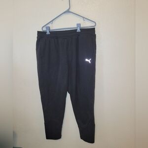 Puma Mens Black Sweatpants with Logo Size XL